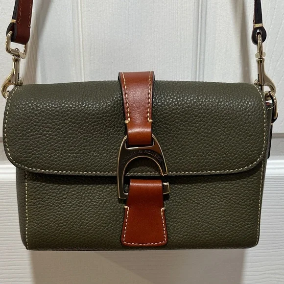 Dooney & Bourke Olive Tote with Brown Leather Accents Dooney & Bourke Olive ? Maple Leaf Dover Tote ? Fall  main image 4